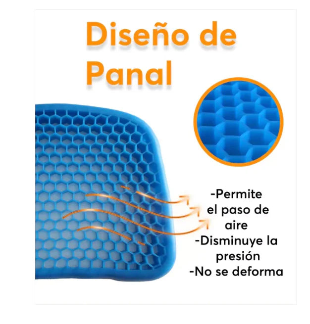 Almohada Gel Para Asiento Silla Reduce Dolor